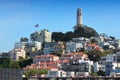 San Francisco Coit Tower skyline Royalty Free Stock Photo