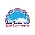 San Francisco, California. San Francisco Logo design template. Vector and illustration.