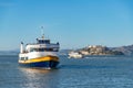 San Francisco Cruise Boats and Alcatraz Island Royalty Free Stock Photo