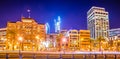 San francisco downtown city skyline at night Royalty Free Stock Photo
