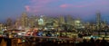 San Francisco downtown cityscape at night in California Royalty Free Stock Photo