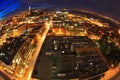 San Francisco Downtown at Night Fisheye Royalty Free Stock Photo