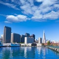 San Francisco downtown from pier 7 California Royalty Free Stock Photo