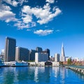 San Francisco downtown from pier 7 California Royalty Free Stock Photo