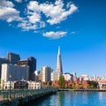 San Francisco downtown from pier 7 California Royalty Free Stock Photo