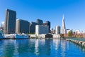 San Francisco downtown from pier 7 California Royalty Free Stock Photo