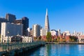 San Francisco downtown from pier 7 California Royalty Free Stock Photo