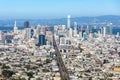 San Francisco downtown skyline from Twin Peaks, California, USA Royalty Free Stock Photo