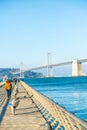 San Francisco Embarcadero and Bay Bridge, California Royalty Free Stock Photo