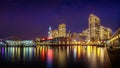 San Francisco Embarcadero at Night Royalty Free Stock Photo