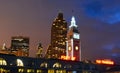 San Francisco Ferry Building at night Royalty Free Stock Photo