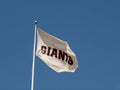 San Francisco Giants flag waves in the wind