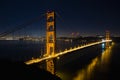 San Francisco Golden Gate Bridge at Blue Hour Royalty Free Stock Photo