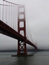 San Francisco Golden Gate Bridge in the fog Royalty Free Stock Photo