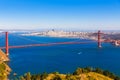 San Francisco Golden Gate Bridge Marin headlands California Royalty Free Stock Photo