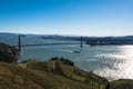 San Francisco and the Golden Gate Bridge from Marin Headlands Royalty Free Stock Photo