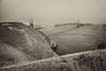 San Francisco Golden Gate Bridge Shrouded by Fog Royalty Free Stock Photo