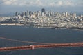 San Francisco and Golden Gate Bridge Royalty Free Stock Photo