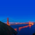 San Francisco Golden Gate Bridge sunset California Royalty Free Stock Photo