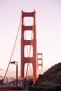 San Francisco Golden Gate bridge traffic on foggy day dramatic e Royalty Free Stock Photo