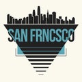 San Francisco graphic, t-shirt design, tee print, typography