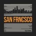 San Francisco graphic, t-shirt design, tee print, typography