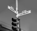 San Francisco Haight Ashbury street sign junction California