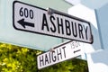 San Francisco Haight Ashbury street sign junction California