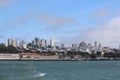San Francisco harbor along with its sky scrappers Royalty Free Stock Photo