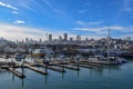 San Francisco Harbor in the Fisherman's Wharf District on a Sunny Day