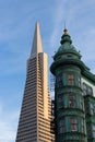 San Francisco Icons Transamerica Pyramid and the Columbus Building