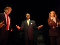 Wax statue of Mayor Willie Brown and President Donald Trump on display at Madame Tussauds