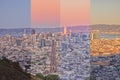 San Francisco Landscape from Golden Hour to Twilight Royalty Free Stock Photo