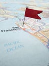 San Francisco map Royalty Free Stock Photo