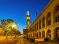 Twilight view of the Ferry Building