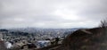 San Francisco neighborhood and Cityscape looking down from the side of twin peaks Royalty Free Stock Photo