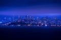 San Francisco Night Panorama Royalty Free Stock Photo