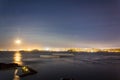 San Francisco Night Panorama Royalty Free Stock Photo