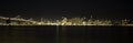 San Francisco Night Skyline and BayBridge Royalty Free Stock Photo