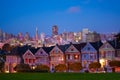 San Francisco night view from Painted Ladies Royalty Free Stock Photo