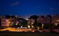 San Francisco night view photos form Alamo square