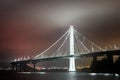 San Francisco-Oakland Bay Bridge Eastern Span in the Fog Royalty Free Stock Photo