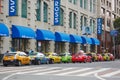 SAN FRANCISCO - OCTOBER 17: Colorful taxis on October 17, 2015 in San Francisco, USA