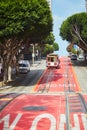 SAN FRANCISCO - OCTOBER 17: Famous cable car October 17, 2015 in San Francisco, USA