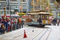SAN FRANCISCO - OCTOBER 17: Famous cable car October 17, 2015 in San Francisco, USA