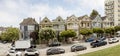 San Francisco, Painted Ladies, architecture, victorian house, California, United States of America, Usa, Alamo Square, panoramic. Royalty Free Stock Photo