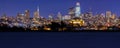 San Francisco panorama with Palace of Fine Arts and Salesforce T Royalty Free Stock Photo