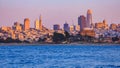 San Francisco panorama with Palace of Fine Arts and Salesforce T Royalty Free Stock Photo