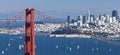 San Francisco Panorama w the Golden Gate bridge Royalty Free Stock Photo