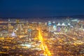 San Francisco panoramic view from Twin Peaks Royalty Free Stock Photo